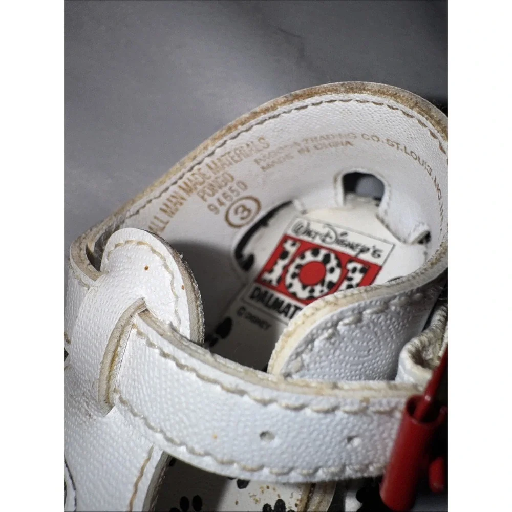 Vintage Disney 101 Dalmatians RARE Pongo Buckle Infant Sandals Size 3 Shoes